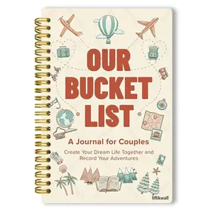 Bucket List Spiral Journal for Couples, Create Dream Life Together, Record Adventure Memories, Perfect Gift for Lovers