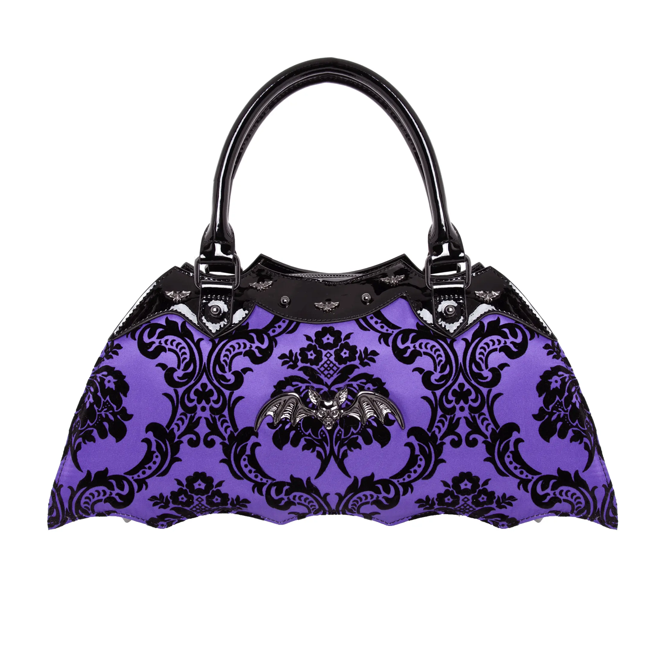Damask Bat Handbag in Violet