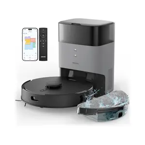 AIRROBO Robot Vacuum and Mop Combo, T20+ Self-Emptying, 60-Day Capacity, Home Mapping, Schedule, Wi-Fi/App/Remote, 180mins Runtime, Robotic Vacuum Cleaner for Pet, Hard Floors, and Carpet