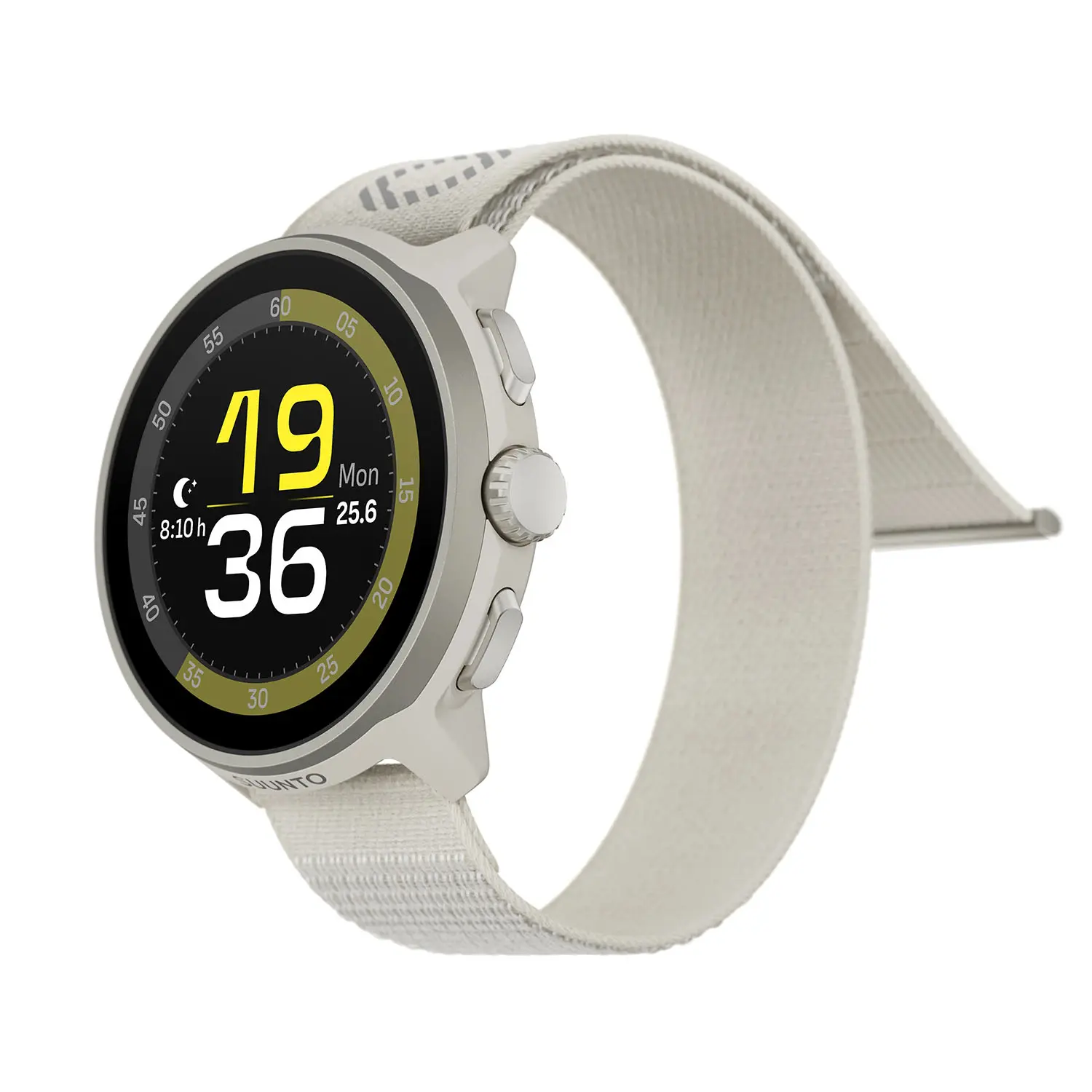 Suunto Run GPS Sports Watch with AMOLED Touchscreen, Heart Rate and Sleep Tracker - Frost Gray, Textile Strap