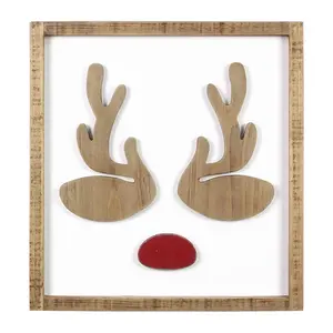 Young's Winter Whimsy Wood Rudolph Wall Sign