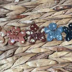 Love Letter Stud handmade polymer clay earrings
