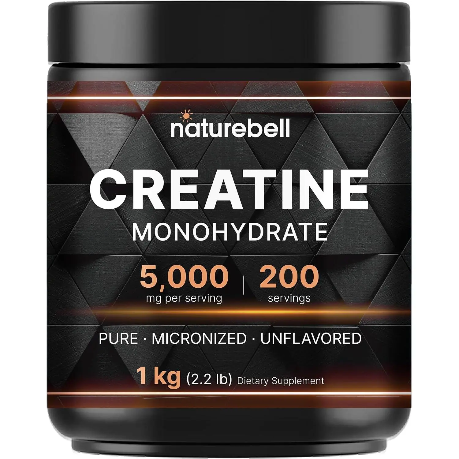NatureBell Micronized Creatine Monohydrate Powder, 200 Servings | 5g Per Serving. Creatine Bulk Supply (1 kg / 2.2 lb). Unflavored & Easy-to-Mix. Keto, Vegan, Filler Free. Supplement Healthcare