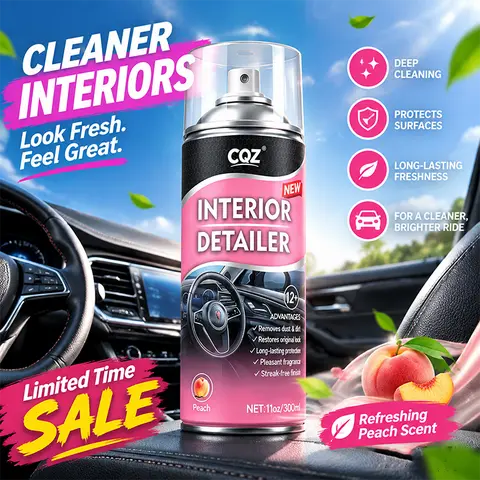 300ml Car Interior Cleaner & Protectant Spray - Waterless Detailer for Vinyl, Rubber, Plastic, Leather Surfaces - Automotive Care with Durable Glossy Protection (Interior & Exterior Use)