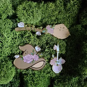 Unisex 3-Piece Gold-Plated Hard Enamel Pins Set - Cottage Witch Themed Witch Hat, Potion Bottle, Broomstick, Witchcraft and Nature Accessories for Cottagecore Aesthetic Collar Clips & Brooches