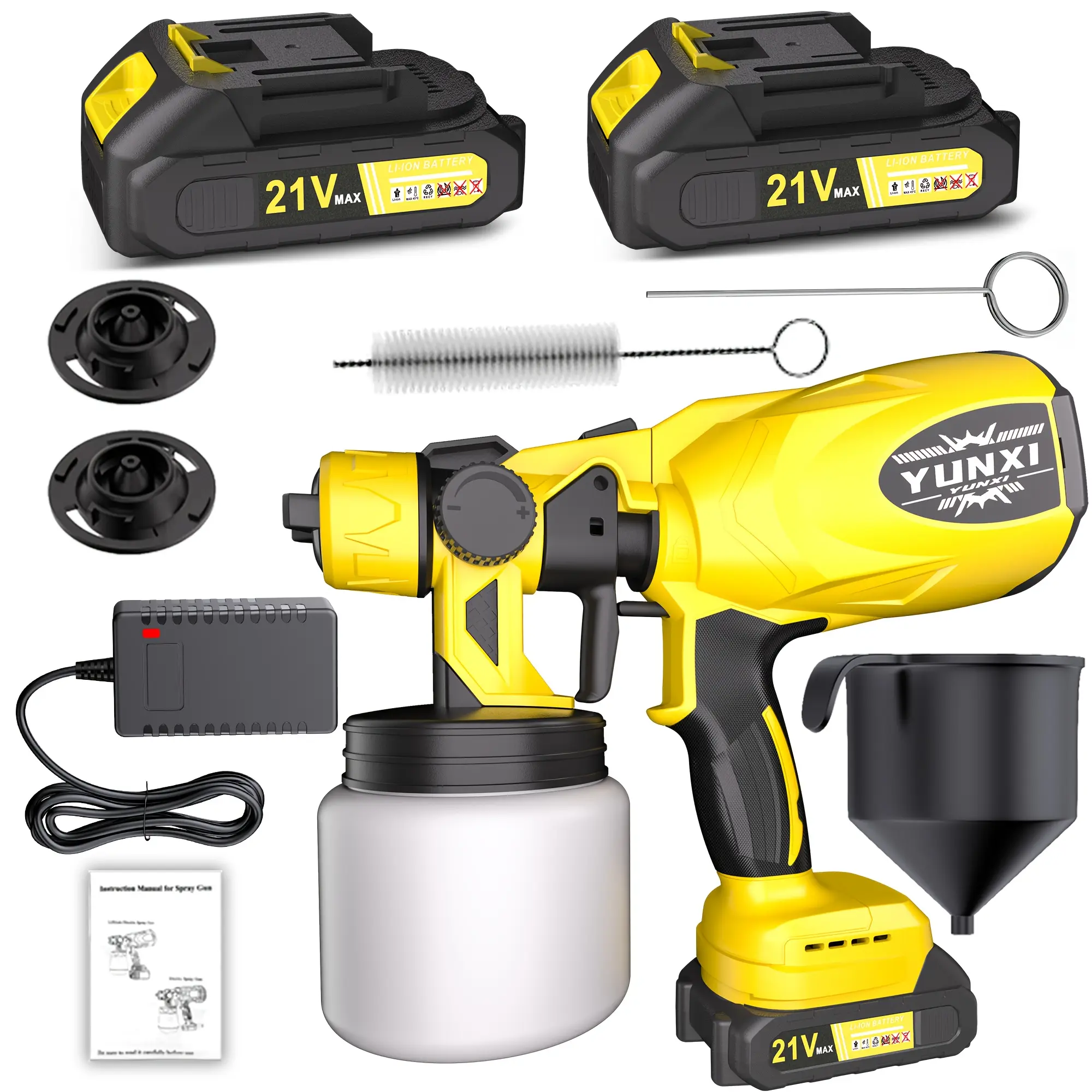 New Battery Wireless Coating Spray Gun, Home Indoor and Outdoor Wireless HVLP Spray Paint Machine, Used for Wall, Fence, Home Indoor and Outdoor Painting, Spray Paint Gun with Battery, Wireless Spray Paint, Wall Painting Tool, Fence Painting Equipmen