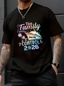This Family Cruise Has No Control 2026 Unisex Cotton T-Shirt - Vacation Squad Matching Tees, Perfect for Group Photos & TikTok Videos