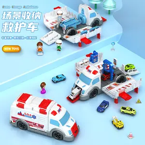 Penglebao Children's Ambulance P925-A Storage Reinforcement Toy Car Simulation Model for Boys, One-piece Dropshipping with Free Shipping