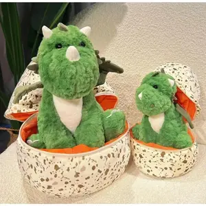 Dinosaur and egg Turn Into Dino Plush Toys Stuffed Cartoon Animal Dragon Pterosaur Doll Pillow Kid Sleeping Cushion Gift
