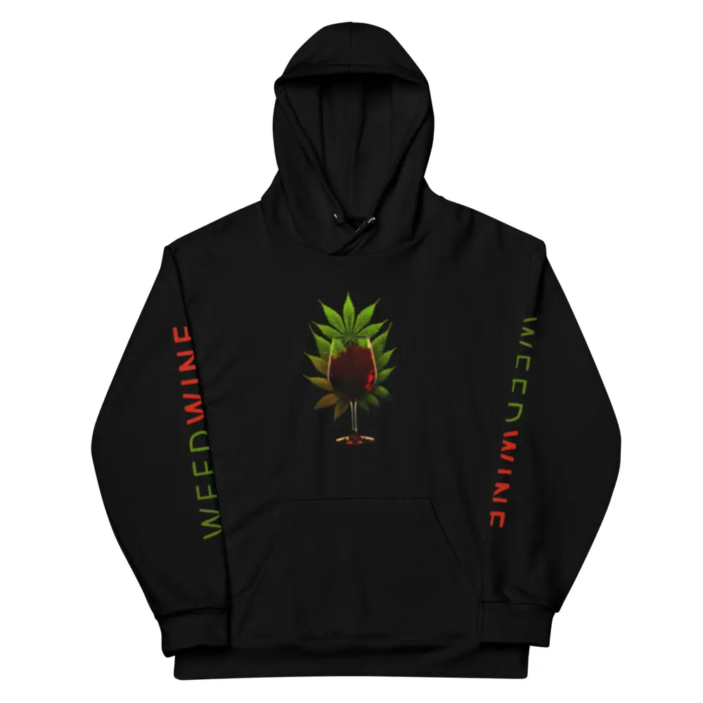 Wine And Weed Unisex Hoodie All Over Print