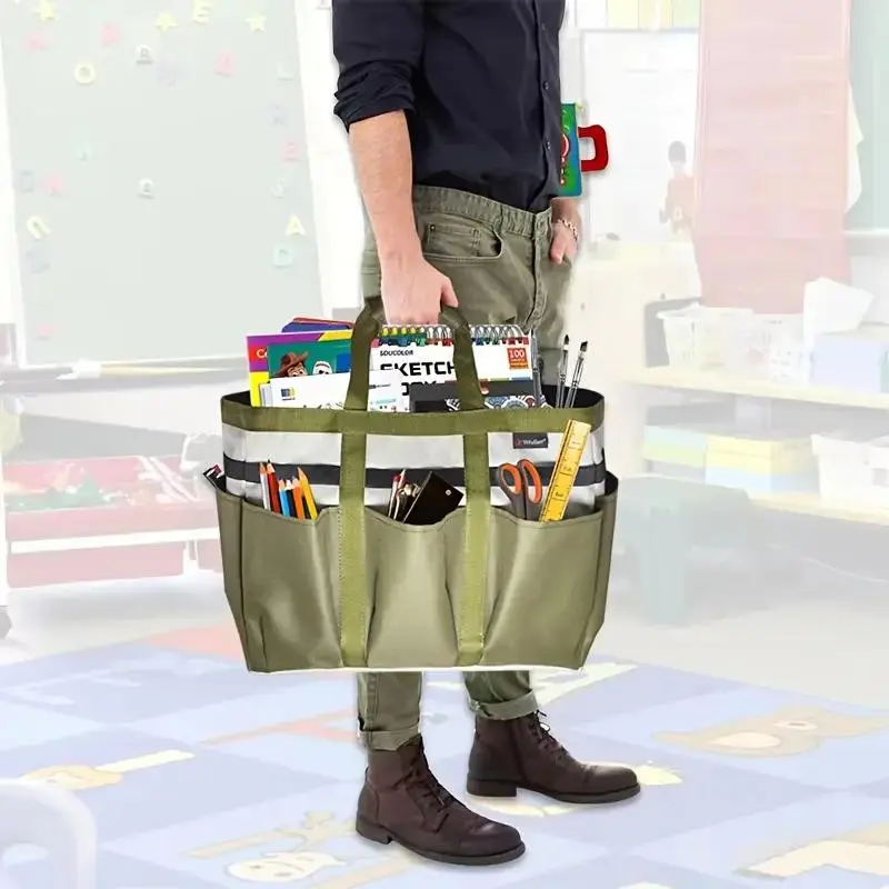 Large Capacity Military Gardening Tool Bag, Durable Oxford Fabric, Multi-Pocket Storage Pouch, Portable Foldable, Multiple Compartments, Tool Bag Organizer, Organizing Tool