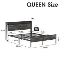 Dark Rustic Oak-Queen
