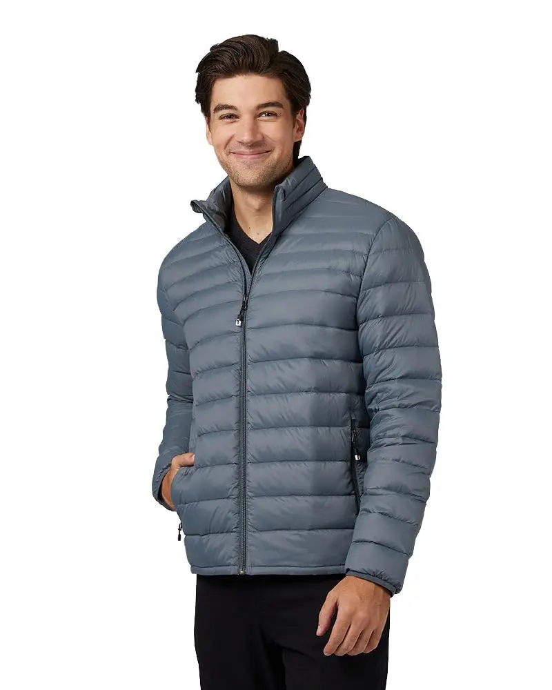 32 Degrees Men's Ultra-Light Down Packable Jacket | Layering | Zippered Pockets | Water Repellent, Smoke Grey, XX-Large