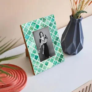 4x6 Photo Frames Moroccan Pattern Picture Frames - Green