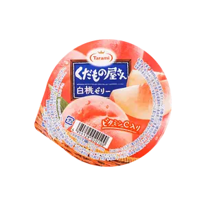 TARAMI Japanese White Peach Jelly Cups 160g - Low Calorie, Fat-Free, Rich in Vitamin C, Healthy Dessert Snack