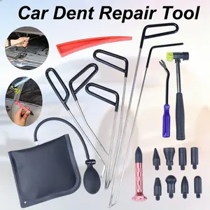 Car Dent Repair Hook and Rod Kit, Stainless Steel Paintless Damage Removal Tools, Ice Hail Damage and Door Handle Remover Set