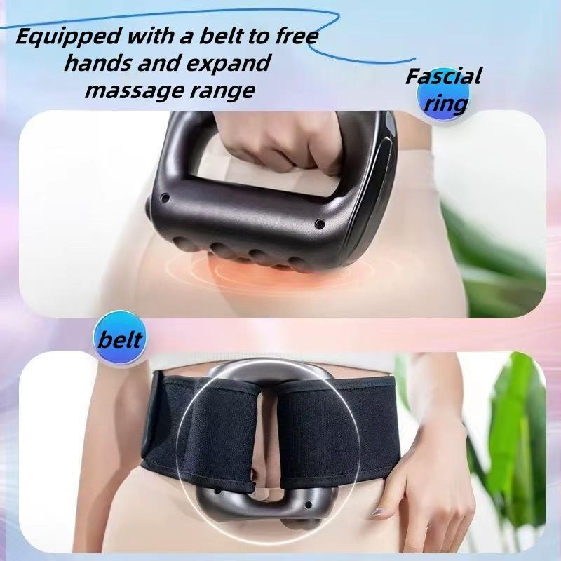 New Magic Ring Mini Massage Gun Myofascial Roller, Muscle Relaxation Vibration Machine, Ergonomic Design, Elastic Waistband, Home Fitness Use massage  gun  factory Perfect Present for Man/Woman/Family, Christmas Gift