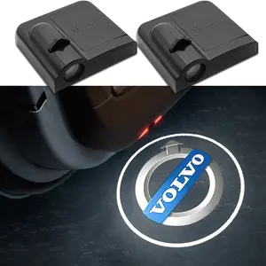 1/2/4PCS Wireless Car Welcome Light Projection Sensing Ghost Image Night Door Light For Volvo XC90 V90 V60 XC60 V40 V50 EC40 EX40 S80 S60 S90 C40 XC40 V70 XC70 C30 AWD