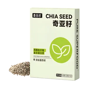 MAI GU CUN Chia Seed Instant Meal Replacement | High Fiber & Protein Breakfast | 3g x 10 Packs | Perfect with Warm Water, Milk & Oats