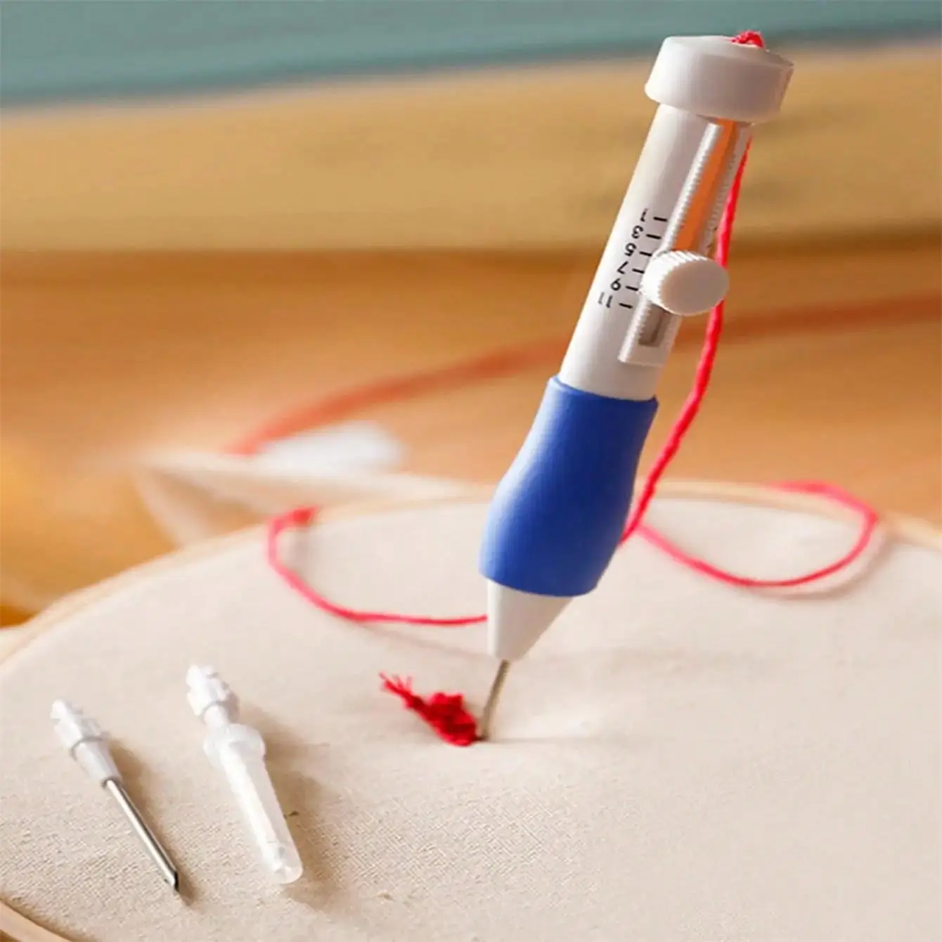 Magic Embroidery Pen (1 Set), Practical Plastic DIY Interchangeable Punch Needle Tools And Gadgets, Household Embroidery Tools