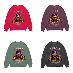 [Full 12 Zodiac] Cosmic Zodiac Queen Sweatshirt – Attitude Activated Astrology Graphic Hoodie for Women, Unisex Horoscope Streetwear Gift for Black, Military Green, Red, Maroon Color