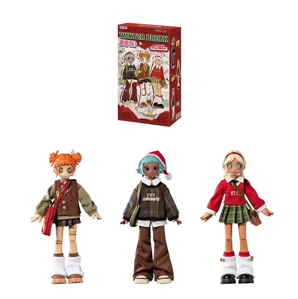 POP MART Peach Riot Winter Break OOTD Series 1/8 Action Figure