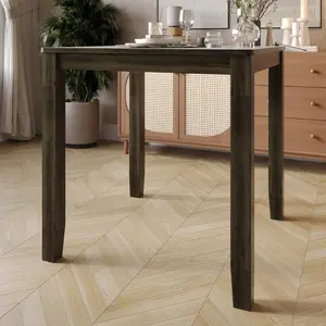 ChaletPosh Solid Wood Counter Height Dining Table Space Saving Design Rubberwood Frame