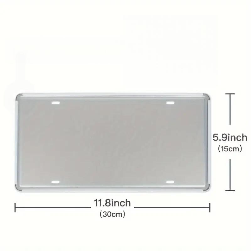 1PC 2D Flat Black and White Cross License Plate Cover and Frame with American Flag Floral Decoration Suitable for Any Standard Front License Plate Cover and Frame Iron Rust-Resistant Decoration 12inch x 6inch