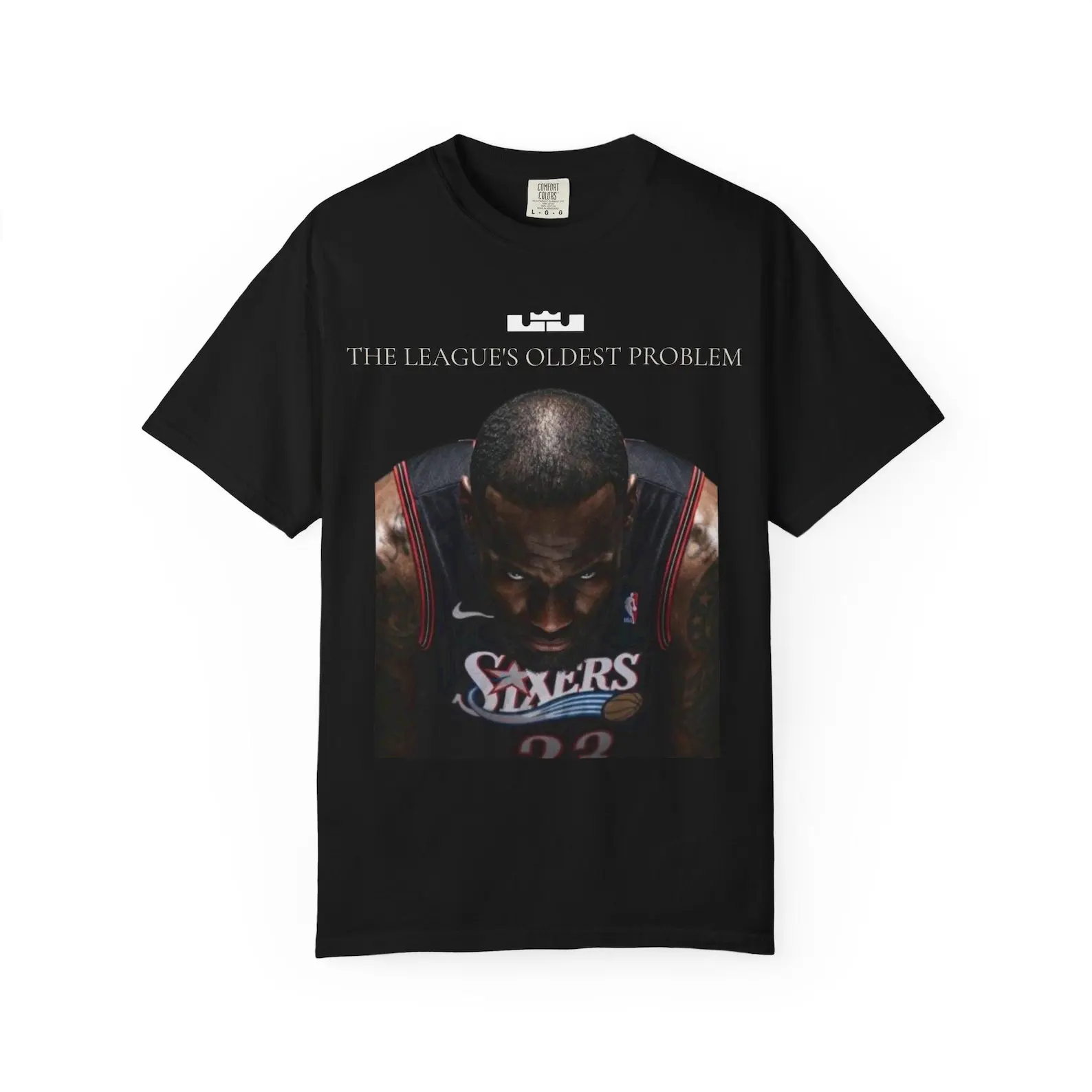 Comfort Colors LeBron James Sixers Tee, Basketball Shirt, Vintage Sports Tee, Philly Fan Gift, LeBron Graphic Tee