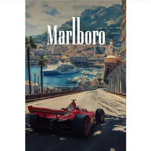 [Up to 65% Off][Free Shipping] Vintage F1 Monaco Marlboro Poster (Part XII) - Paper Graphic Wall Art for Home Decoration, Living Room, Room, House