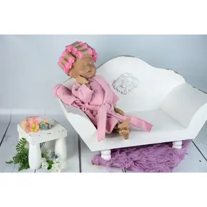 Newborn Curlers Wig - Pink/Light Hair