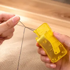 Anti-Slip Durable Threader | Vision Aid Craft DIY Tool | Portable Spring Needle Threader | Multi-Function Sewing Kit | Clothing Making Threading Assistant | Essential Home Sewing Threader | Sewing Machine Accessory | Hand Sewing Aid Tool