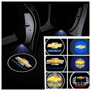 Chevrolet Car Door Welcome Lights Set, No Drilling Required, LED Logo Projection Light, Fits All Chevrolet Models, 4 Piece Kit