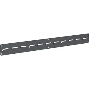Akro-Mils 30632 Heavy Duty Wall Mount Garage Storage Steel Louvered Rail | Wall Storage Bin Hanging Organizer System for AkroBins, 32-Inch W x 3-Inch H, 2-Pack, Grey