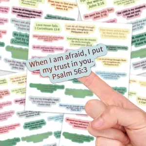 100 Bible Verse Stickers, Inspirational Faith Decals, Christian Stamp Stickers, Gift Tags, Spice Cup Bottle Decor, Scrapbook Paper Pads, Art Stickers