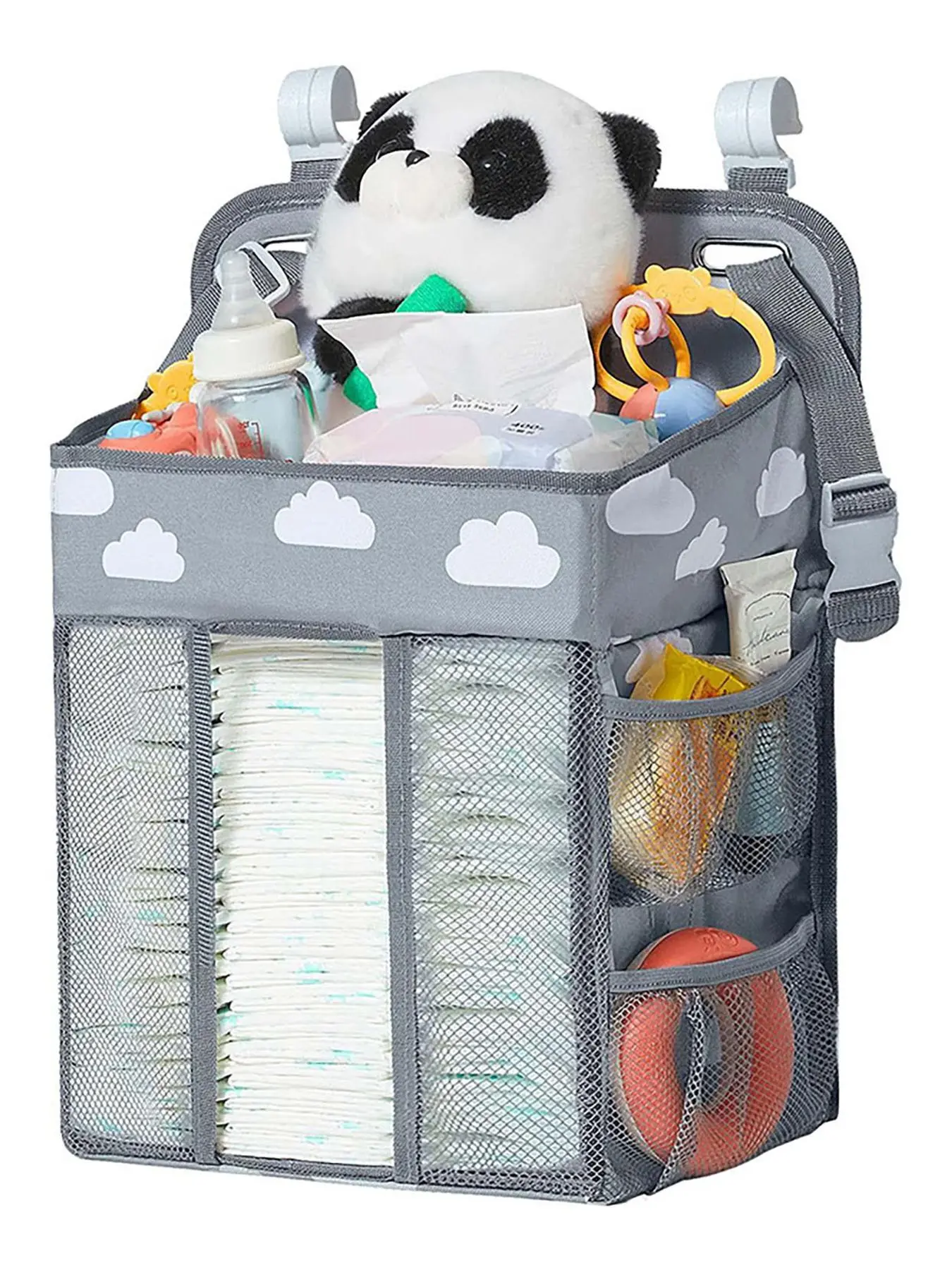 Foldable Baby Bed Storage Bag, Simple Design Diaper Organizer, Multi-Purpose Hanging Pouch for Newborns, Infant Bed Head Storage, Diaper Caddy, Diaper Tote Bag, Multifunctional Hanging Bag
