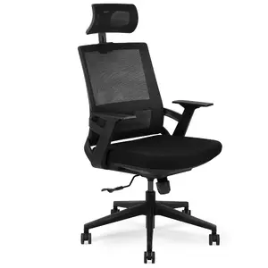 Ergonomic Adjustable Office Chair,High Back Home Desk Chair with Lumbar Support and Breathable Mesh, Thick Seat Cushion, Computer Chair with Adjustable seat height and Headrest