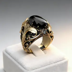 Vintage rose diamond ring (alloy material, one size fits all, sizes 7-13)