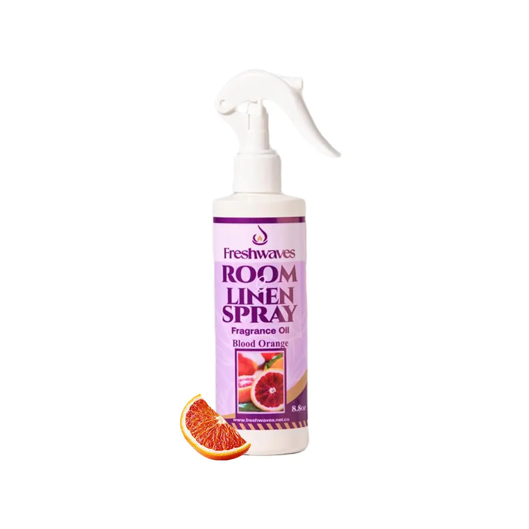 Freshwaves Blood Orange Room and Linen Spray - Vibrant Citrus Scent for Bedding Upholstery and Living Areas - Expertly Crafted Formula for Sophisticated Aromatic Experience