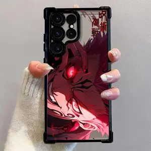 Stylish Anime Red Witch Phone Case for Galaxy S25 S24 S23 S22 S21 FE Ultra Plus 4G 5G Shockproof Transparent Soft Back Cover