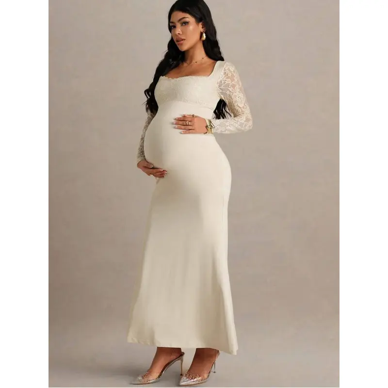 white dress for gender reveal Outfit Ideas | The 411 33.07;m Loomaby Multicolor Polka Dot Maternity