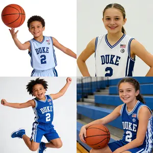 Youth #2 Flagg Basketball Jersey Kids White Mesh Quick Dry Sleeveless Sports Top