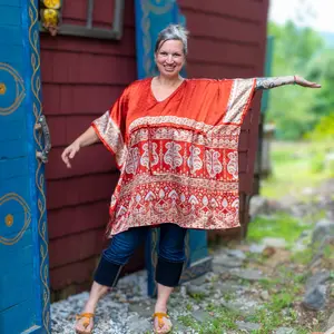 Women's Aanya Adjustable Short Kaftan - Versatile for Pairing with Jeans, Leggings, Bras, or Swimsuits