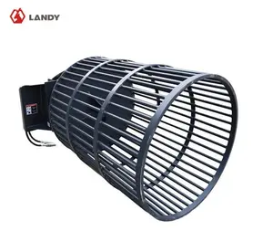 Skid Steer Rock Picker - Rotary Stone Picker Attachment 36" Diameter Drum Model, 64" Barrel Depth