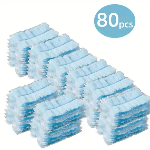 80PCS Multi-Purpose Electrostatic Dust Cloth Refills, Disposable PP Static Dusting Sheets with 360° Coverage, Compatible with Most Duster Handles, Ideal for Home Car Electronics Deep Cleaning, Cleaning Supplies, Wiping Cloth, Electrostatic Duster Cloths