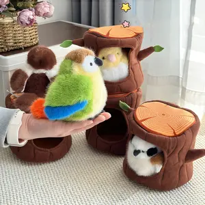 2pcs Fairy Series Bird Plush Toys Sparrow Parrot Cute Avian Dolls Stuffed Animals Birthday Gift Soft Toy Figures Holiday Present