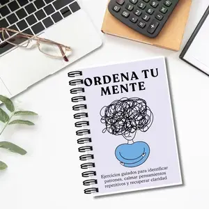 Spanish Mental Health Self-Healing Notebook, Organize Your Thoughts, Ideal for Spanish Journaling, Simple Guided Practice Style