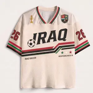 Iraq Soccer Jersey, Retro Mesopotamia Shirt, Custom Name Number Jersey, Iraqi Football Fan Gift, Vintage Iraq Soccer Tee