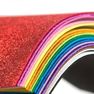 10 Sheets Glitter Paper Sheet for Crafts Children Father's Day Decor Table Decorations, A4 Cardstock Paper Self-adhesive Paper for Scrapbook Graduation DIY (Multicolor)