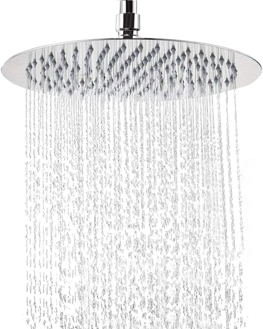 Rain Shower , Ultra-Thin Design- Boosting, Awesome Some Experience, High Flow Stainless Steel Rainfall  (12 Inch, Chrome Finish)